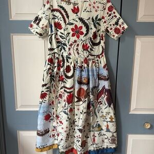 Oscar de la Renta Tea Collection Floral Dress Sz14
